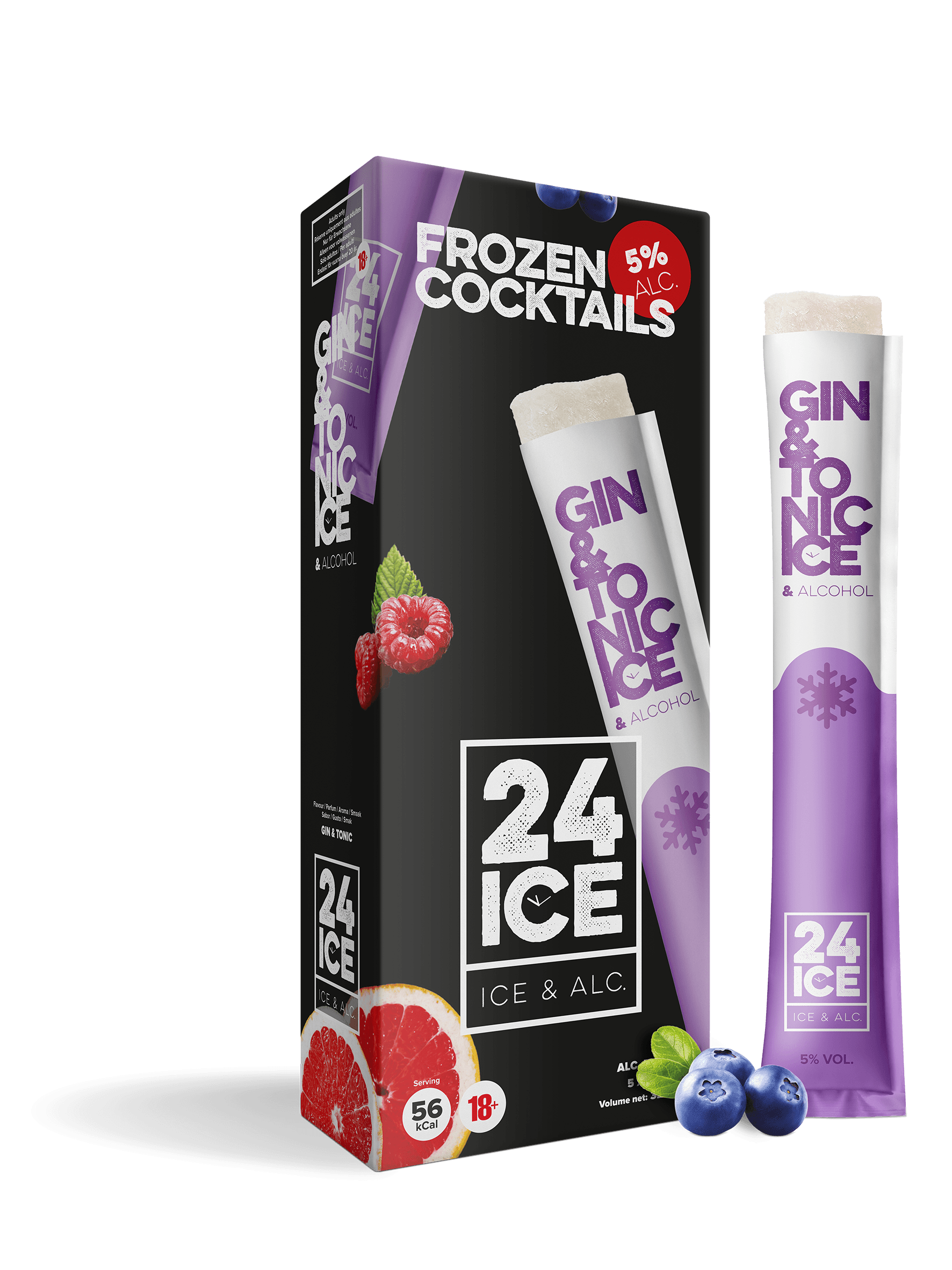 24 ICE - Gin & Tonic Frozen Cocktail - Box: 50 x 65ml