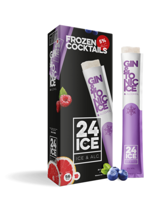24 ICE - Gin & Tonic Frozen Cocktail - Pack: 5 x 65ml