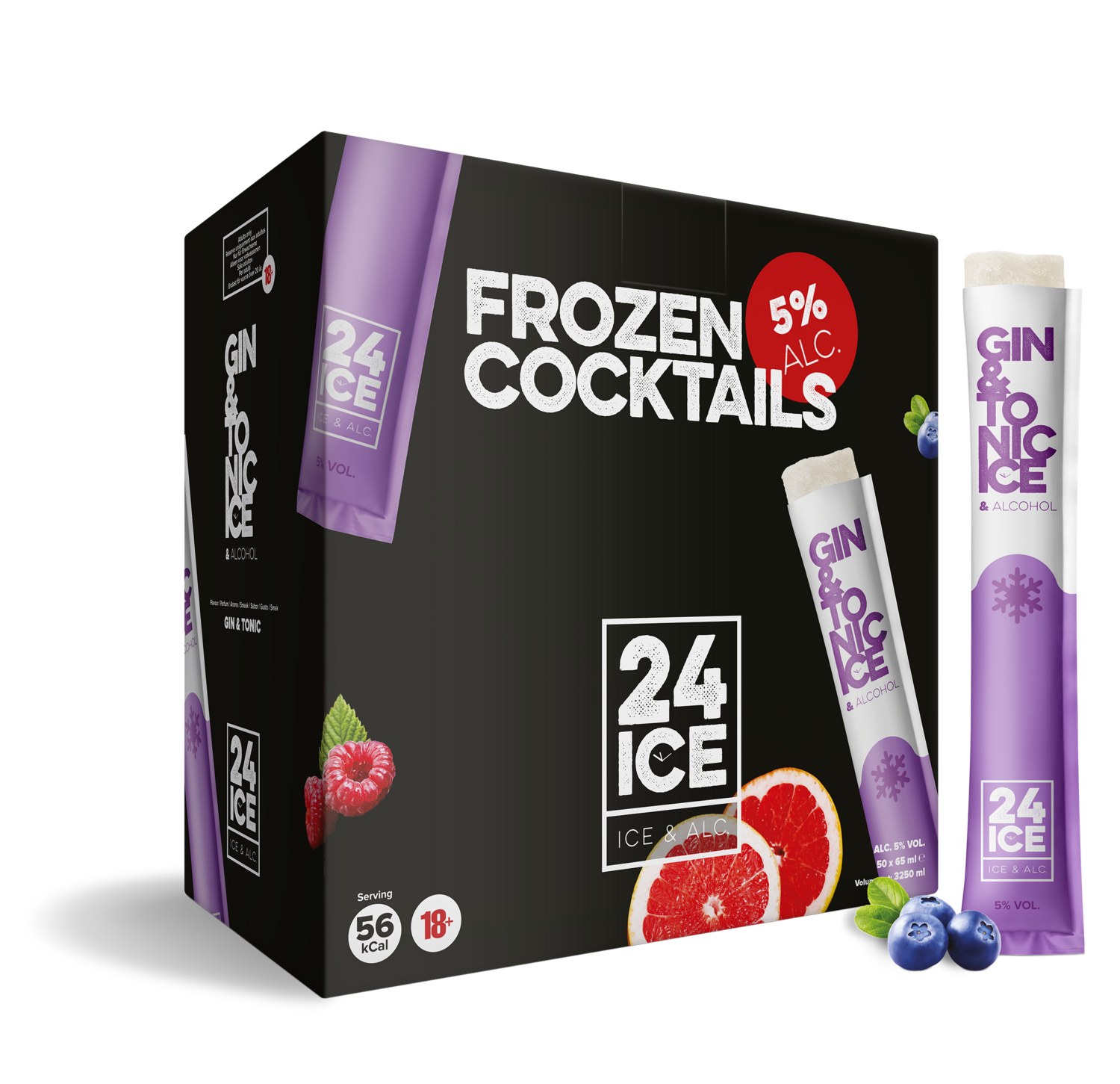 24 ICE - Gin & Tonic Frozen Cocktail - Box: 50 x 65ml