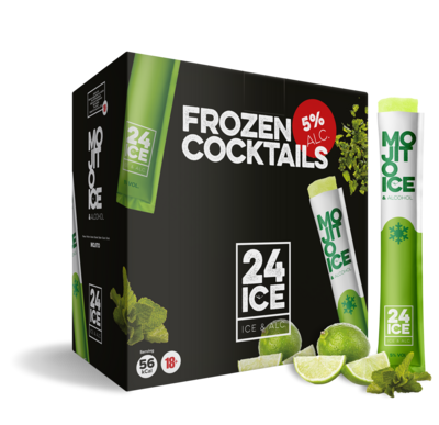 24 ICE - Mojito Frozen Cocktail - Box: 50 x 65ml 24 ICE - Mojito Frozen Cocktail - Box: 50 x 65ml