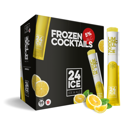 24 ICE - Limoncello Frozen Cocktail - Box: 50 x 65ml 24 ICE - Limoncello Frozen Cocktail - Box: 50 x 65ml