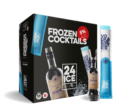 24 ICE - Vodka Energy Frozen Cocktail - Box: 50 X 65ml 24 ICE - Vodka Energy Frozen Cocktail - Box: 50 X 65ml