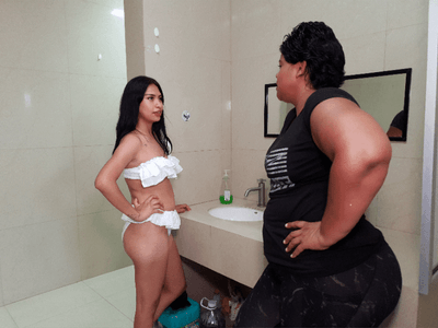 2024-05-05 WRESTLING MOVIE: DAMA VS SUSIE IN THE GYM (VIDEO)