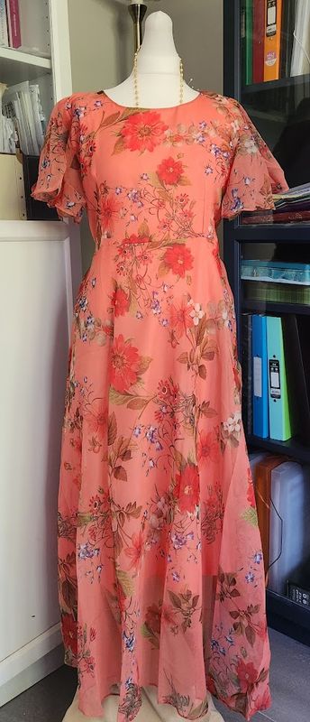 CUPSHE Women&#39;s Floral Print Chiffon A-Line Mini Dress Long Peasant Sleeves Elastic Autumn Dress