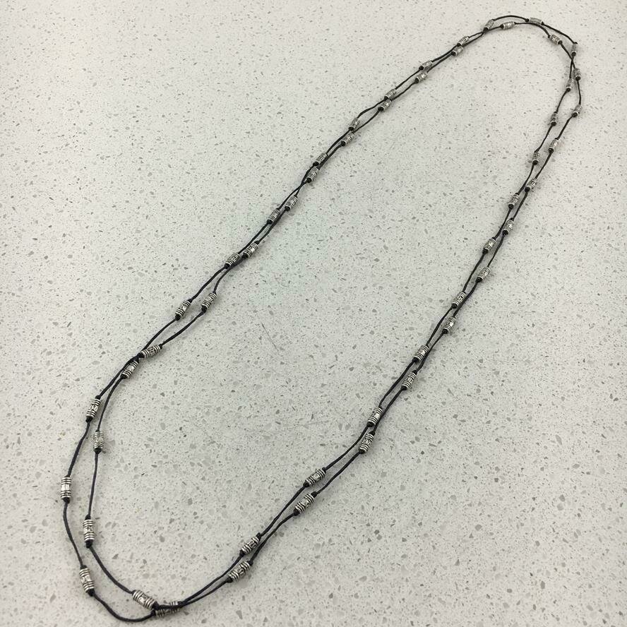 JD012BLK - Silver Plated Necklace