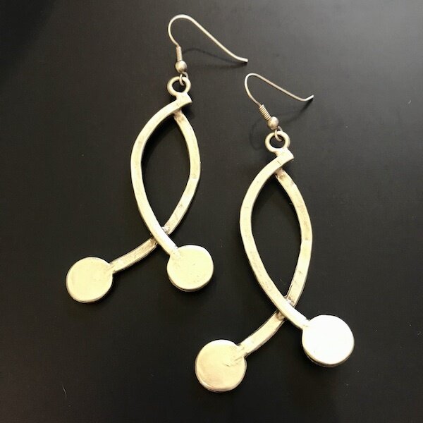 OTE-29 Silver plated earrings