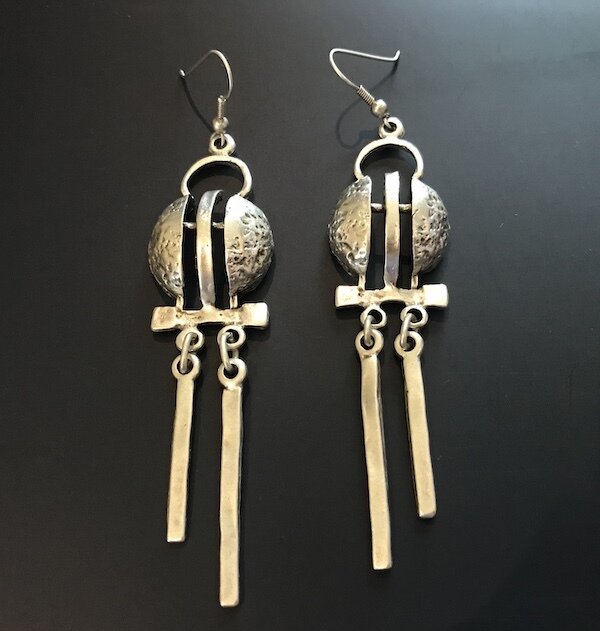 OTE-33 Silver plated earrings