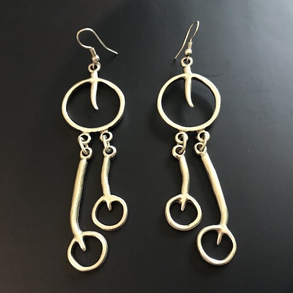 OTE-38 Silver plated earrings