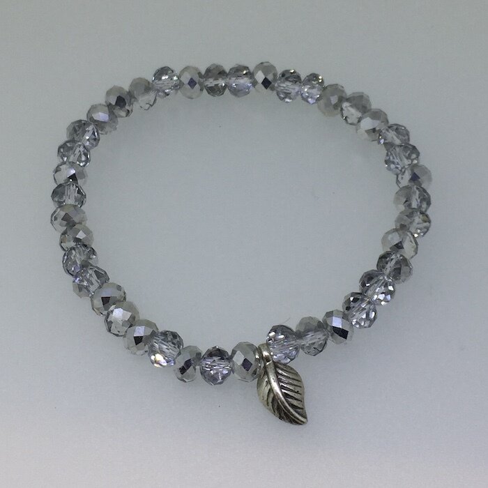 LHB-2 Silver & Gold plated stone bracelet