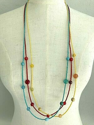BN-1938 Stone beaded necklaces