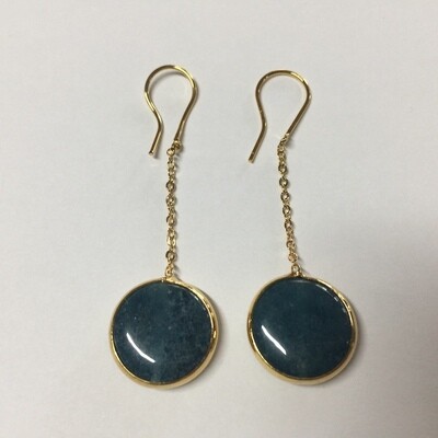 BE-829 gold plated stone earrings