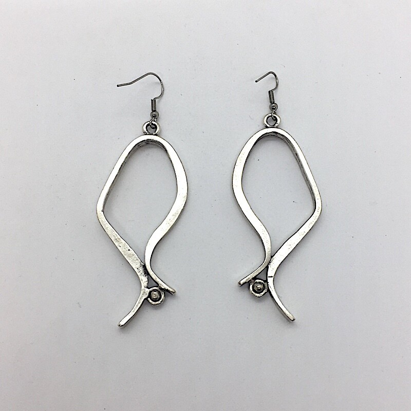 LHE-14 Silver plated earrings