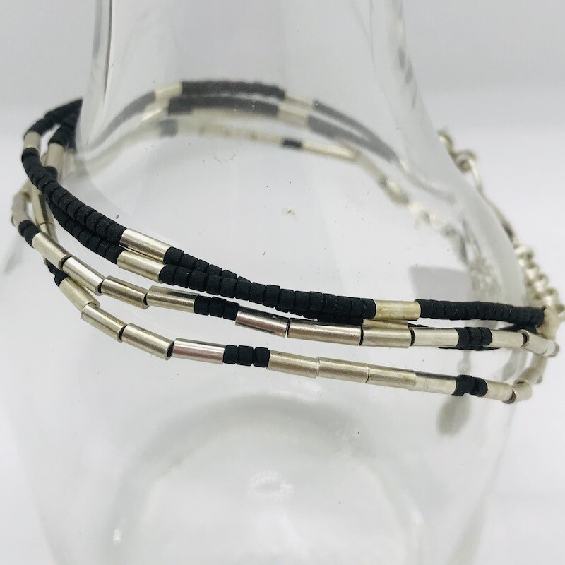 OTB-20 black & silver plated bracelets