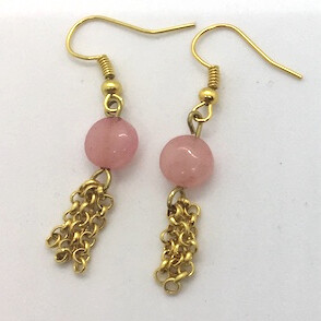 BE-19 Gold plated stone earrings