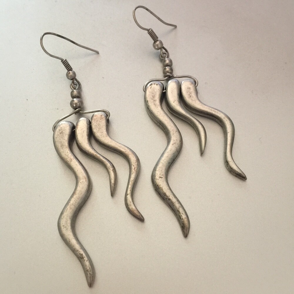 OTS-391 Silver plated earrings