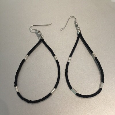 OTE-24 Silver plated stone earrings