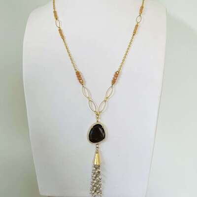31497 - Gold Plated Stone Necklace