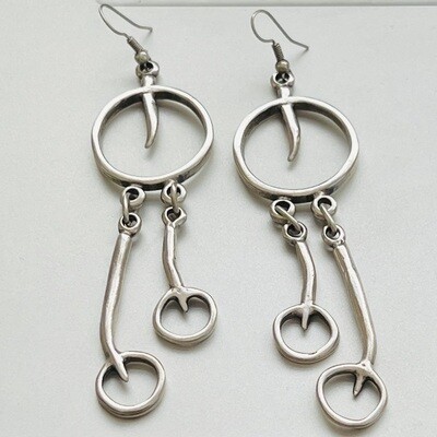 OTE-38 Silver plated earrings
