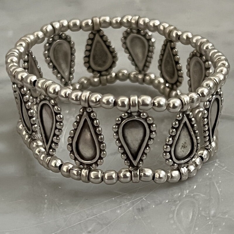 OTB-2335 - Silver Plated Elastic Bracelet