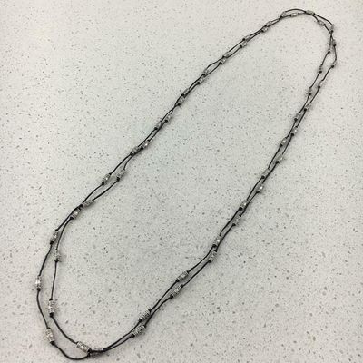 JD012BLK - Silver Plated Necklace