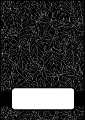 Unique book cover set - leaf design 1