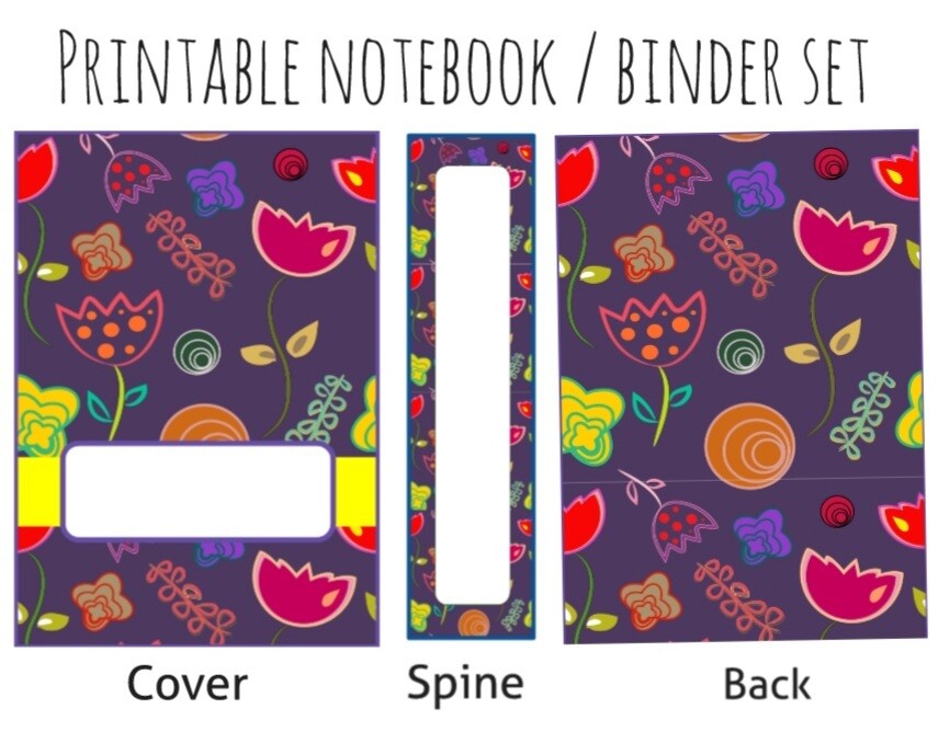 Unique floral-patterned book cover set