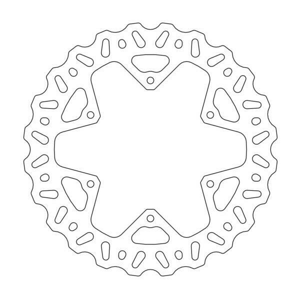 AIZMUGURES BREMŽU DISKS MOTO MASTER NITRO  YAMAHA YZ125 YZ250 YZF250 YZF450 245mm OLD