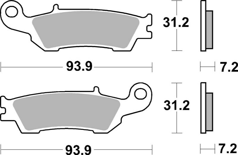 BREMŽU KLUČI SBS YAMAHA YZF250 '07-20 YZF450 '08-19 YZ125/250 '08-> "CS" PRIEKŠA