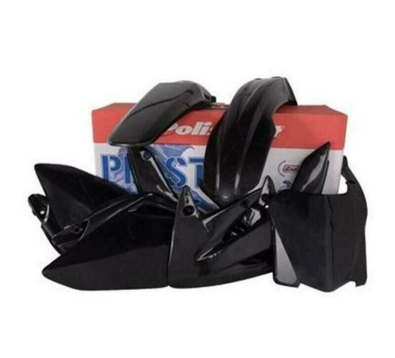 PLASTMASU KOMPLEKTS POLISPORT HONDA CRF250 '11-13 CRF450 '11-12 MELNS
