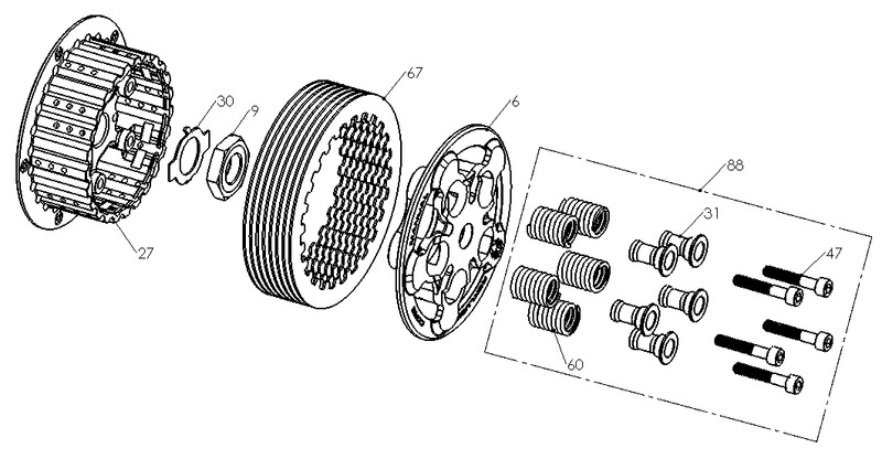 SAJŪGA KOMPLEKTS REKLUSE CORE MANUAL Yamaha YZ250F '01-18 / WR250F '01-19 / Gas Gas EC250F '10-15 / EC300F '13-15