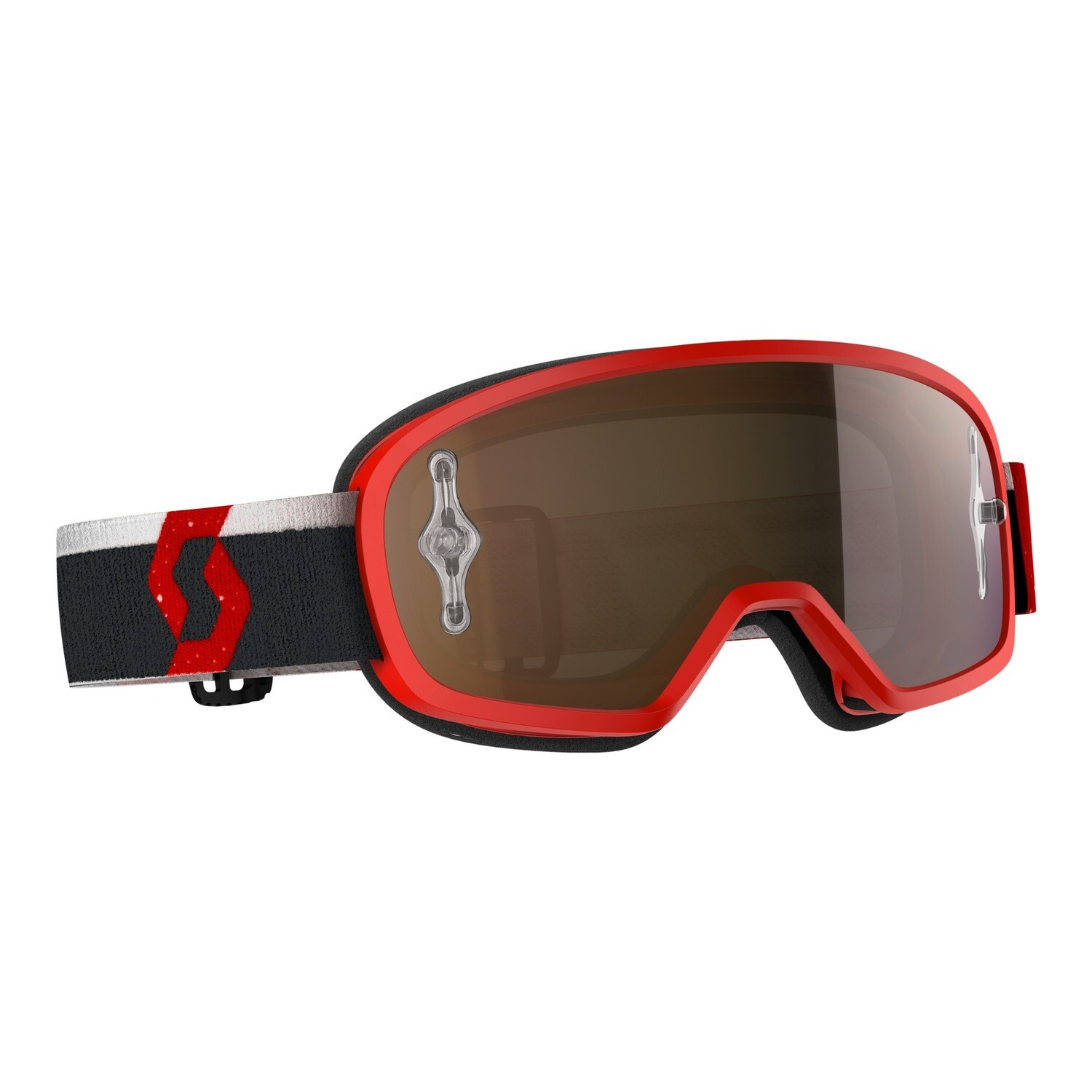 JUNIORU BRILLES SCOTT BUZZ MX PRO RED/WHITE - GOLD CHROME