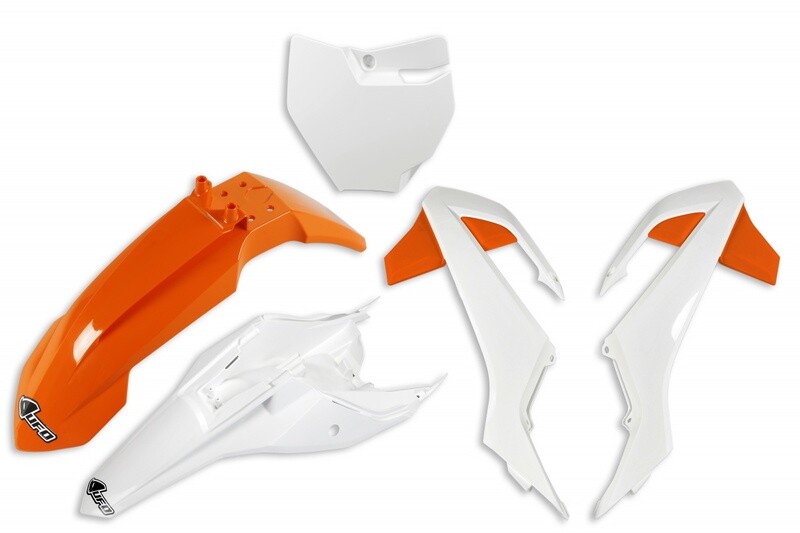 PLASTMASU KOMPLEKTS UFO KTM SX65 &#39;16-23 ORANŽS/BALTS
