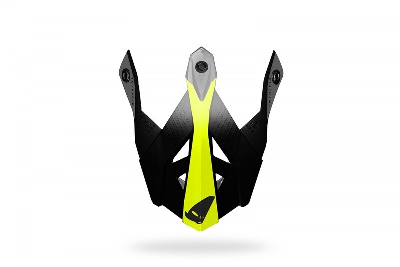 UFO INTREPID Grey / Neon Yellow Glossy Ķiveres Nags