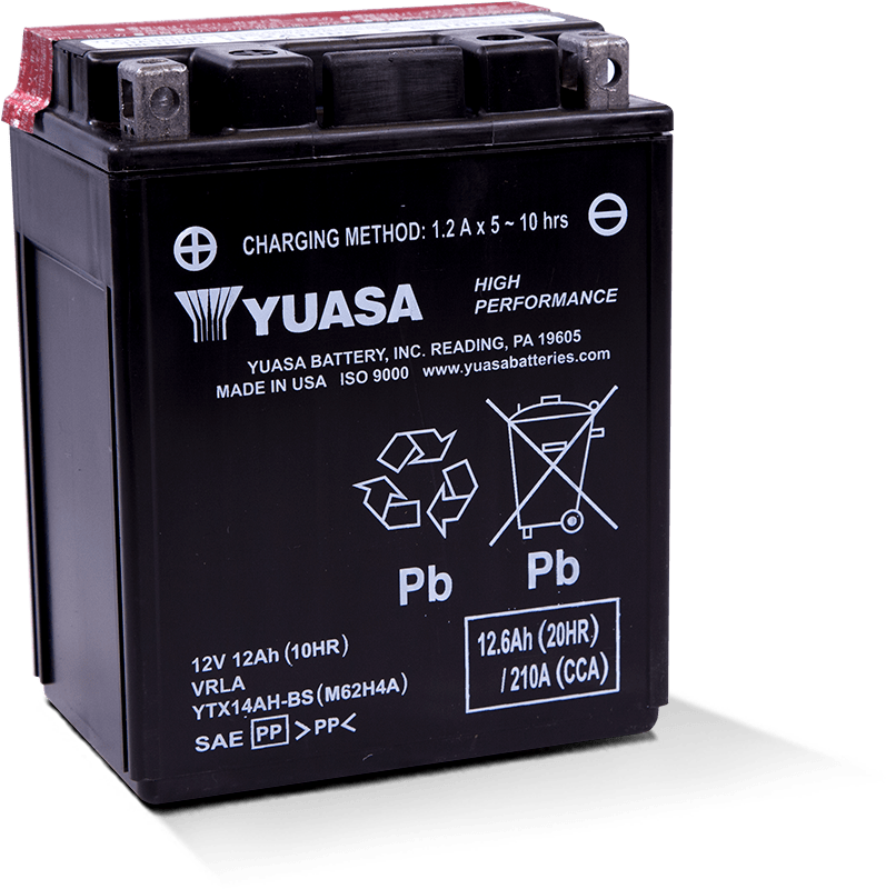 AKUMULATORS YUASA YTX14AH-BS 12V 12Ah MAINTENANCE FREE