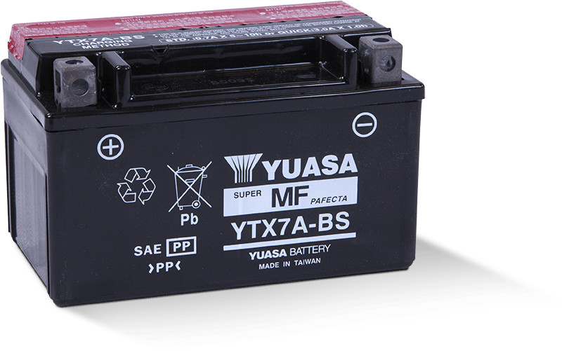 AKUMULATORS YUASA YTX7A-BS 12V 6Ah MAINTENANCE FREE