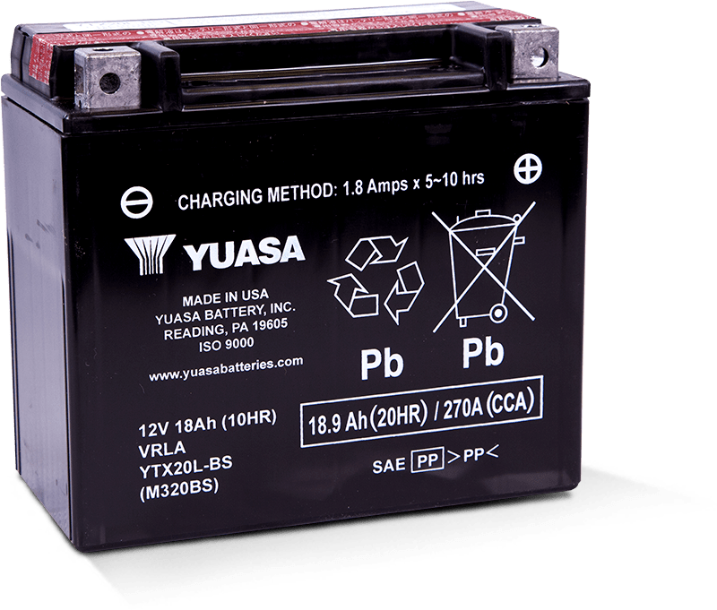 AKUMULATORS YUASA YTX20L-BS 12V 18Ah MAINTENANCE FREE