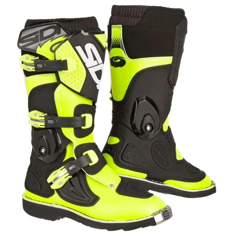 SIDI Junioru Zābaki FLAME BLACK/FLUO YELLOW