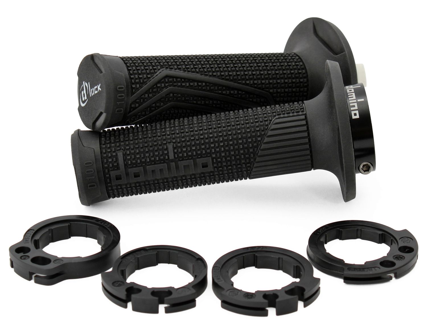 STŪRES ROKTURI DOMINO D-LOCK 4T 2 CABLES BLACK