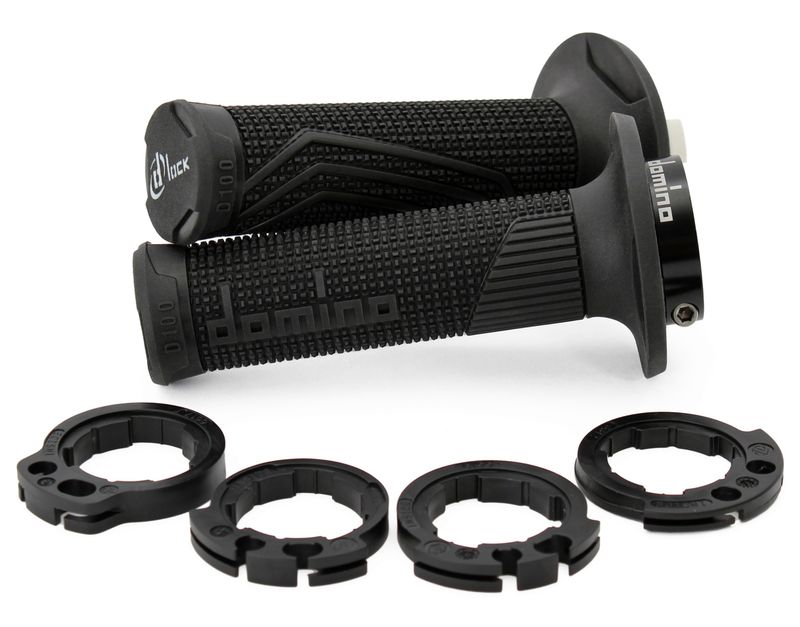 STŪRES ROKTURI DOMINO D-LOCK 4T 2 CABLES BLACK