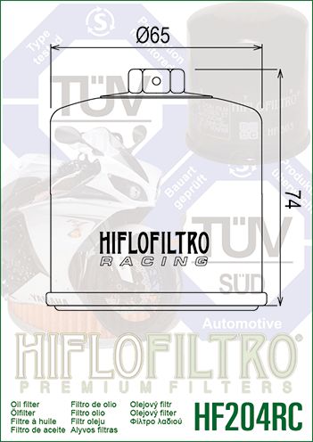 EĻĻAS FILTRS RACING HF204RC