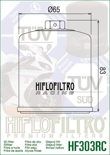 EĻĻAS FILTRS RACING HF303RC