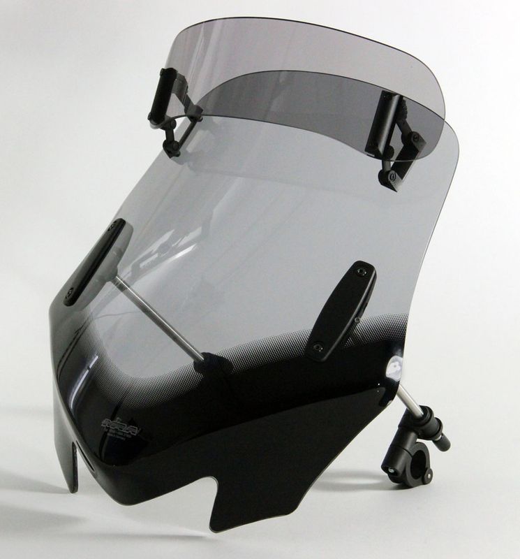 VĒJSTIKLS MRA V-FLOW VARIO TOURING TYPE "Z" SMOKE GREY