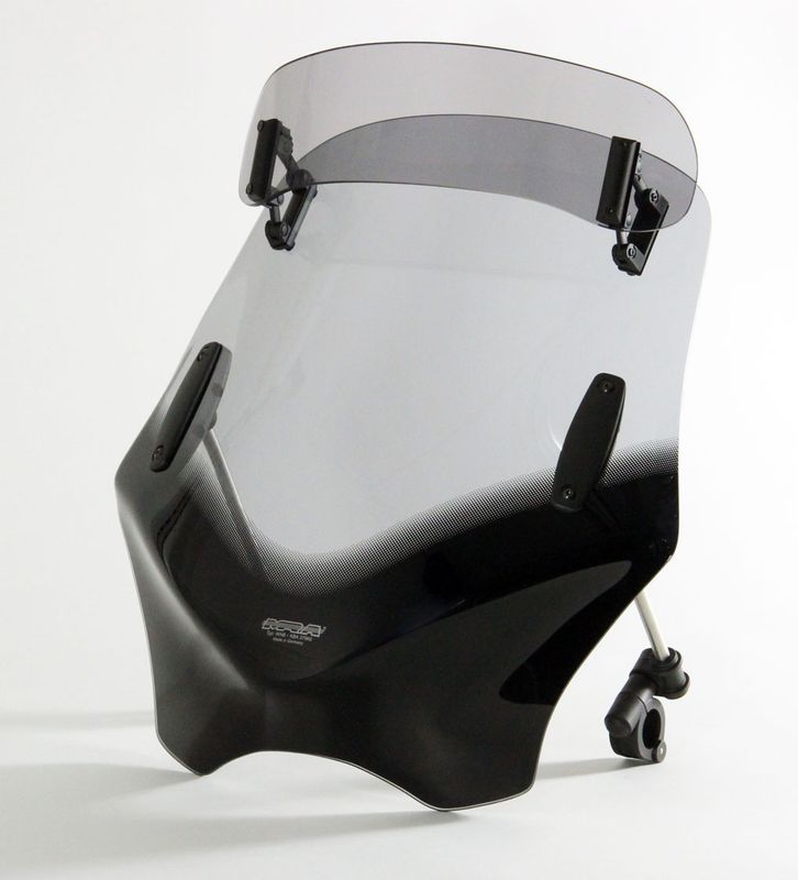 VĒJSTIKLS MRA V-FLOW VARIO TOURING TYPE "C" SMOKE GREY