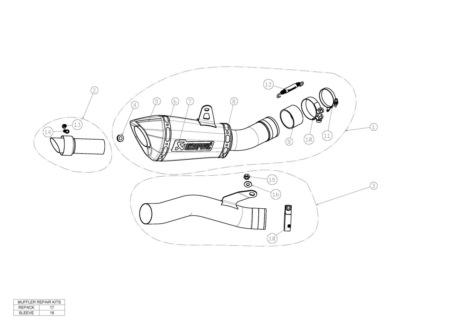Akrapovič Optional Noise Damper Kawasaki Ninja ZX-10R SE 2018-2020