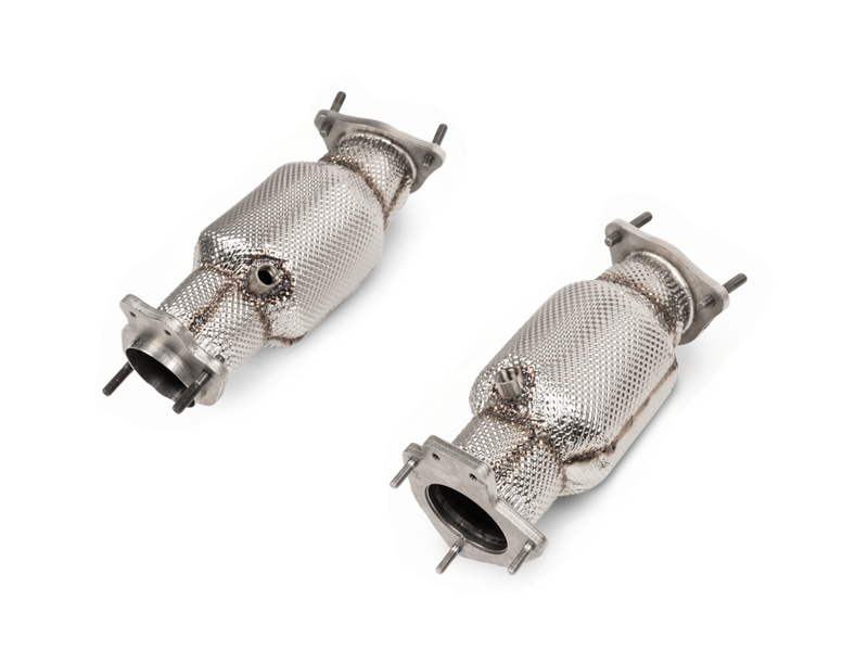 Akrapovic Link Pipe Set w Cat (SS) Chevrolet Corvette Stingray (C8) - OPF/GPF 2020-2025