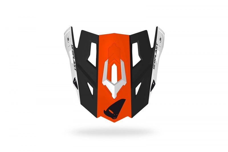 UFO ECHUS Black / Orange / White Matt Ķiveres Nags