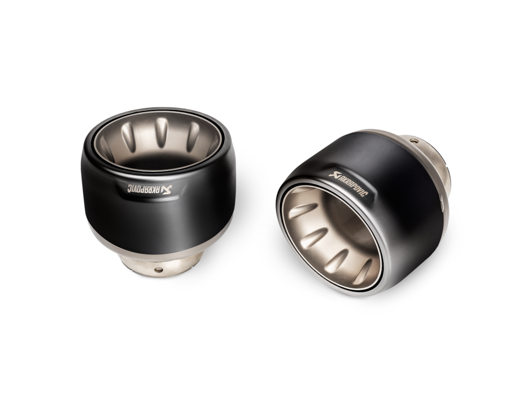 Akrapovic Tail pipe set (Titanium) - Black Porsche 718 Cayman GT4 / Spyder - OPF/GPF 2020-2023