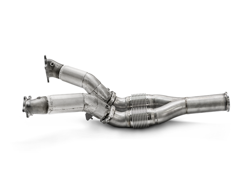 Akrapovic Downpipe / Link pipe set (SS) for stock turbochargers Nissan GT-R 2008-2025