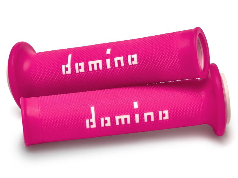 STŪRES ROKTURI DOMINO IELAS MOTOCIKLIEM A010 FUCHSIA/WHITE