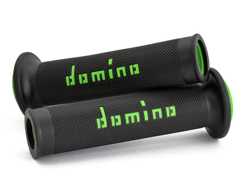 STŪRES ROKTURI DOMINO IELAS MOTOCIKLIEM A010 BLACK/GREEN
